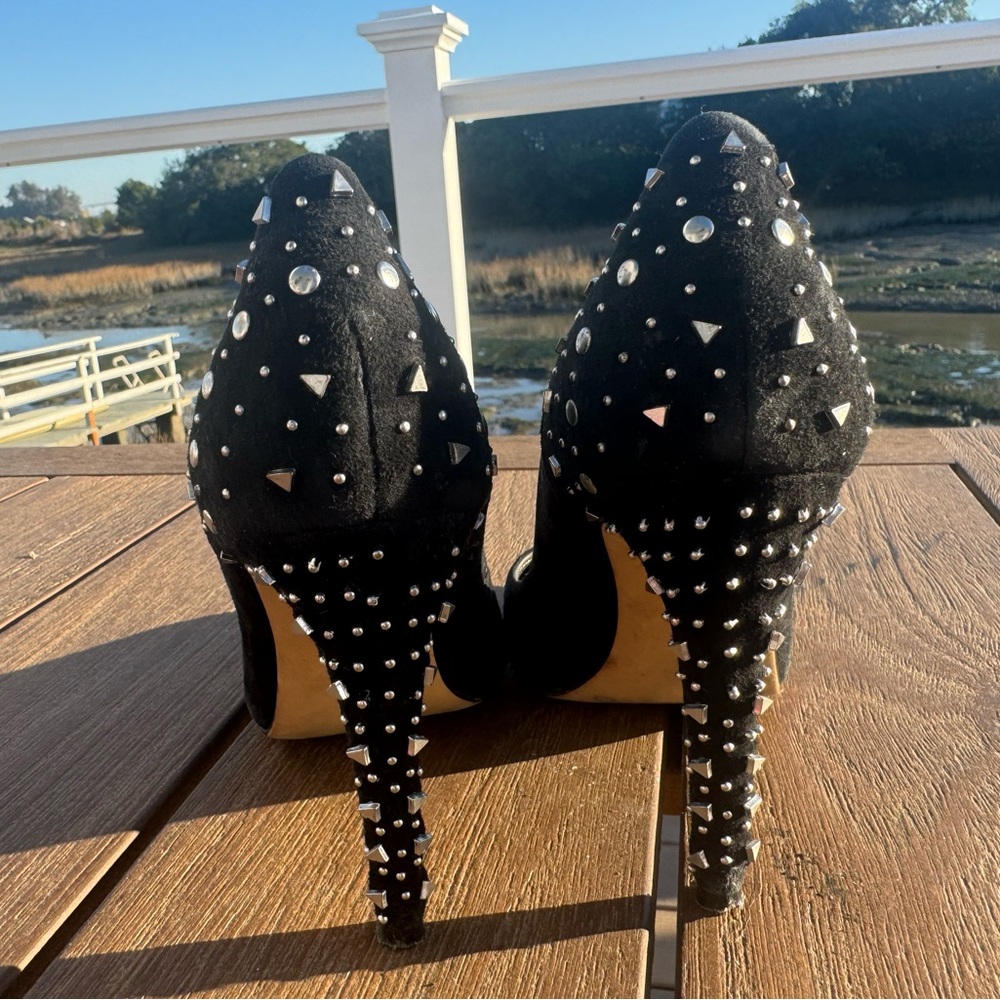 Rebecca Minkoff Reina Suede Studded Heels